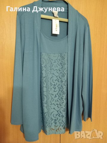Дамска блуза 2 в 1, снимка 1 - Блузи с дълъг ръкав и пуловери - 39809214