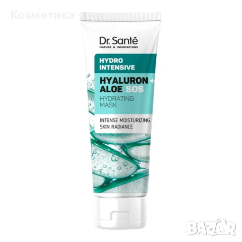Dr. Sante HYDRO INTENSIVE Хидратираща SOS маска Хиалурон + Алое, 75 мл