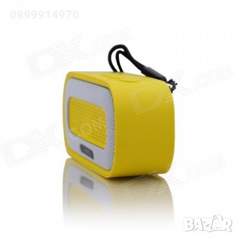 Bluetooth мини колонка с FM радио, USB, MP3,SD card player, AUX,Жълта