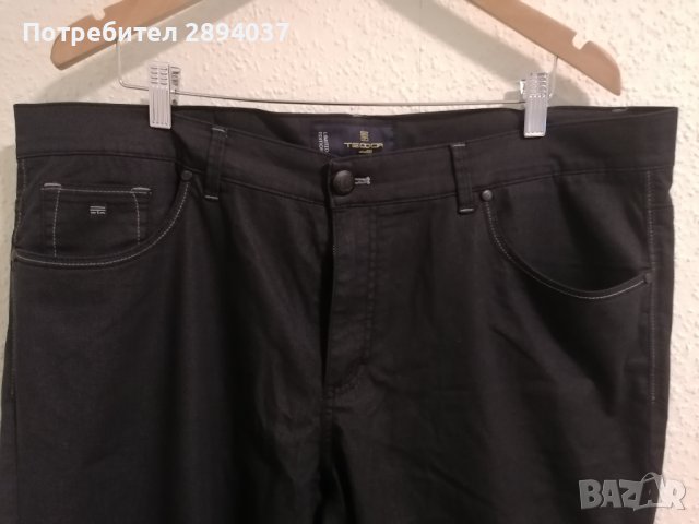 Класически черен панталон TEODOR р-р 60, снимка 1 - Панталони - 43714587