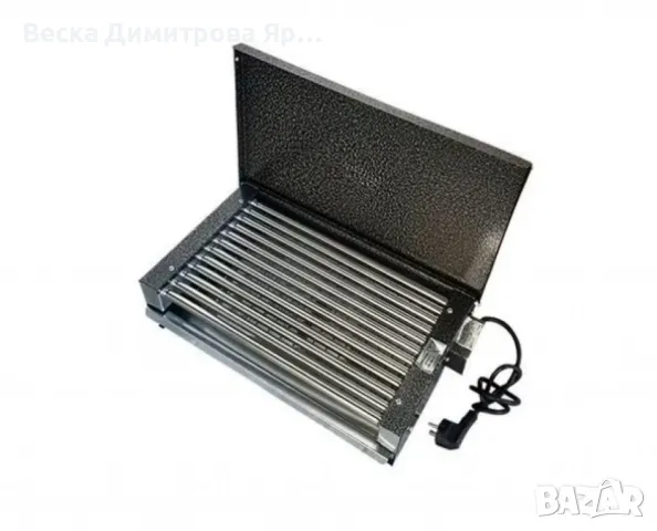 Електрическа парти грил скара, 1600 W, неръждаеми тръби и капак, снимка 2 - Други - 48978801