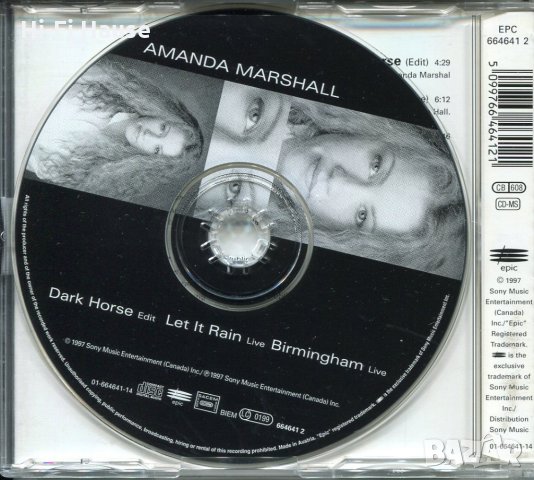 Amanda Marhall-Dark Horse, снимка 2 - CD дискове - 34749738