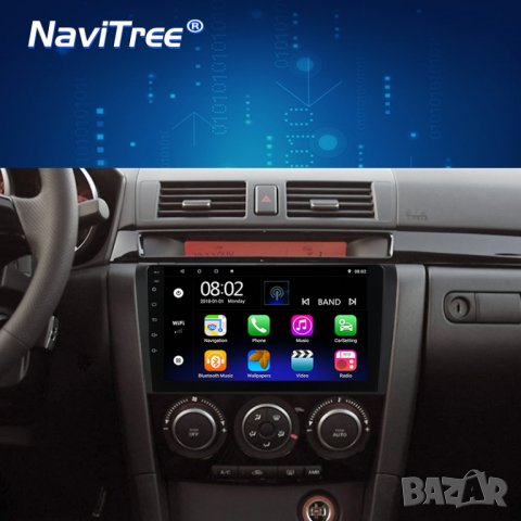 Мултимедия, за Mazda 3, Двоен дин, 1, 2 BK, Навигация, дисплей 2 Дин, плеър 9“ екран, Android, Мазда, снимка 2 - Аксесоари и консумативи - 35136084