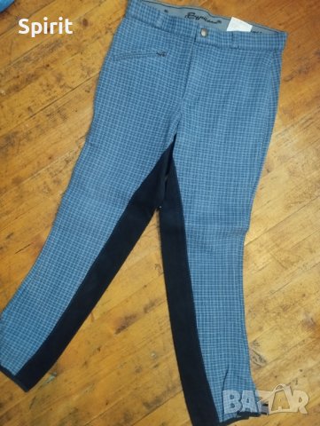 Брич за езда Equilibre синьо каре ХС