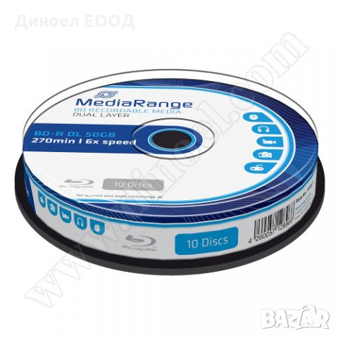 Оптичен диск BD-R MediaRange DL 50GB 6X опак. 10бр., снимка 1