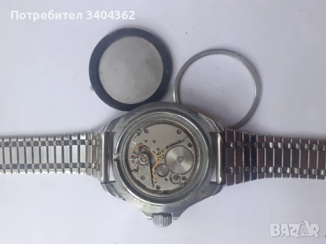 Мъжки механичен часовник автомат Командирски, снимка 7 - Антикварни и старинни предмети - 50667065