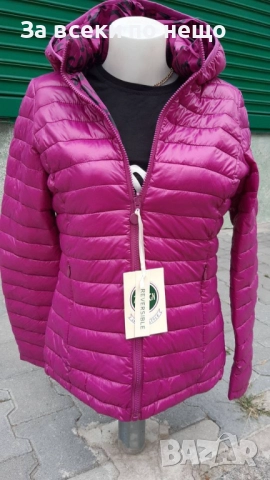 Дамско Лилаво Яке С 2 Лица Код SV-54, снимка 5 - Якета - 52500734