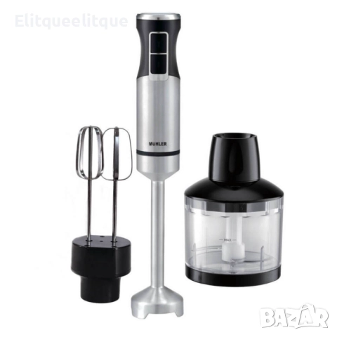 Пасатор с миксер и чопър 3в1 Muhler MB-99S, 1000W, метален, снимка 2 - Други - 52337667