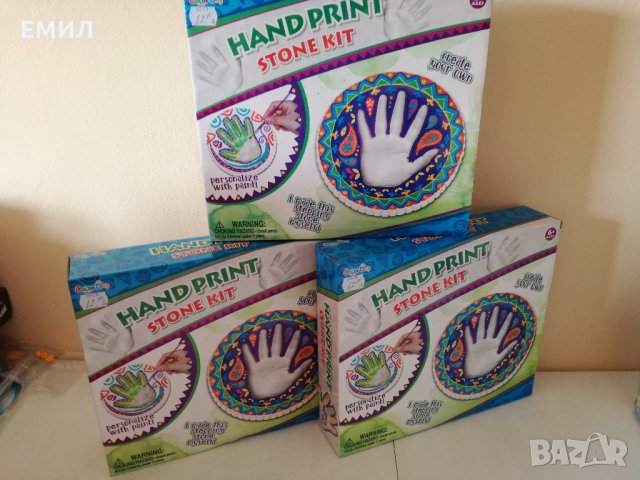 Hand Print Stone Kids Kit, снимка 4 - Рисуване и оцветяване - 26905344