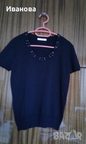 Малка черна блузка, снимка 1 - Тениски - 34633782