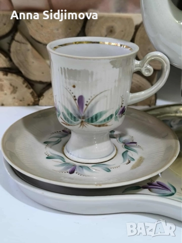 Руски порцелан сервиз за кафе , снимка 5 - Сервизи - 52161965