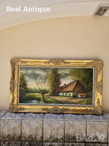 Уникална авторска майсторска холандска картина масло върху платно 