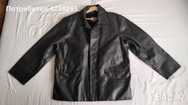 кожено яке - черно, естествена кожа, с подплата, снимка 3 - Якета - 52217014