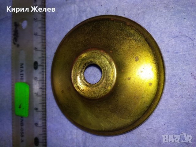 СТАР МЕСИНГОВ ДЕКОРАТИВЕН ЕЛЕМЕНТ КАПАЧЕ За ЧАСТИ РЕСТАВРАЦИЯ ДЕКОРАЦИЯ 28405, снимка 5 - Други ценни предмети - 43665236