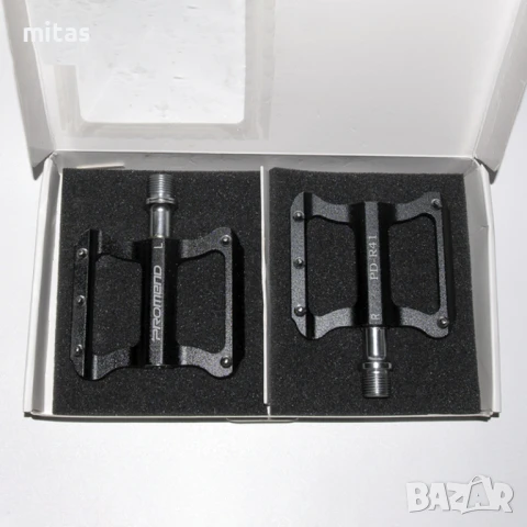 Ултра леки алуминиеви педали за велосипед PROMEND R41, Черни, 250гр., снимка 10 - Части за велосипеди - 50954893