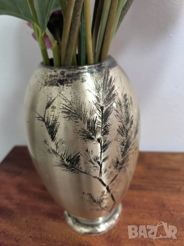 антикварна ваза wmf посребрена с патина 1930 ар деко, снимка 2 - Антикварни и старинни предмети - 53405992