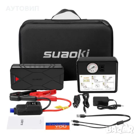 SUAOKI U18 1200A 16000mAh Стартер за автомобил с компресор, снимка 1