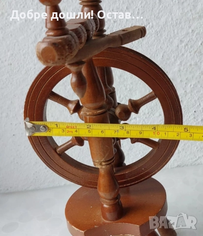 Стари чекръци, Дървен чекрък, дървен инструмент, висящ свещник, огледало, снимка 5 - Други ценни предмети - 29443612