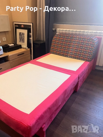 Разтегателно легло 180х90 с вграден матрак, снимка 4 - Спални и легла - 52789239