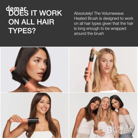 ANSWR Volumewave Термо четка с 30 мм и 45 мм цилиндри, снимка 7 - Други - 51719281