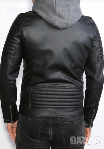 Мъжко кожено яке , снимка 6 - Якета - 51705695
