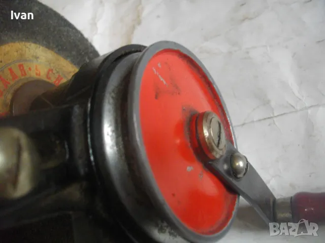 SAAB Немски РЪЧЕН ШМИРГЕЛ ф125-150мм Старо качество Отличен Масивен, снимка 4 - Други инструменти - 47365123