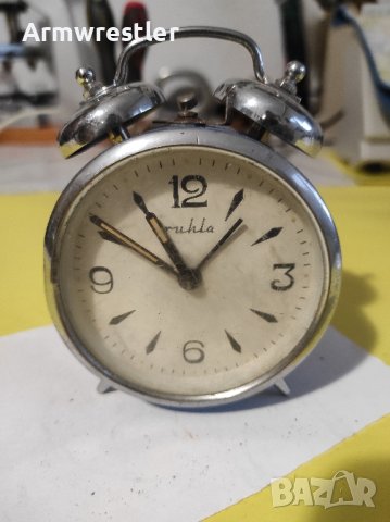 Стар Немски Механичен Часовник Будилник Ruhla, снимка 1 - Антикварни и старинни предмети - 43515568