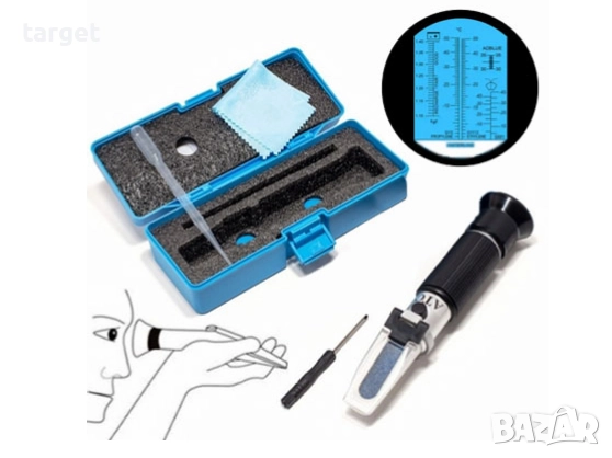 Рефрактометър тестер антифриз 6в1