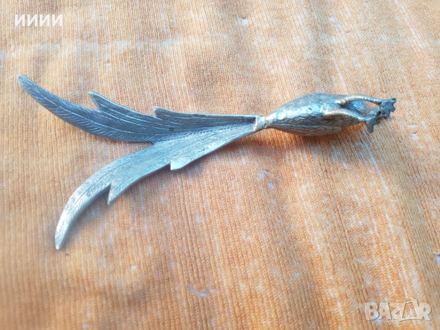 Посребрена статуетка пластика салфетник, снимка 3 - Антикварни и старинни предмети - 53273622