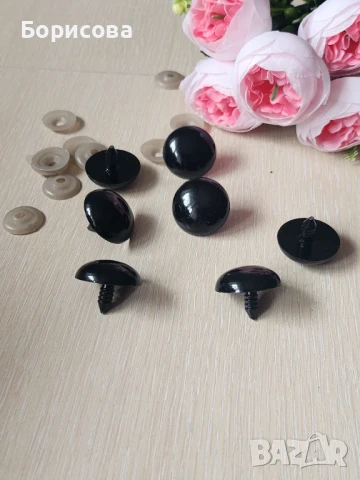 Черни очи на винт за амигуруми,  плетени играчки, снимка 2 - Други - 50464361