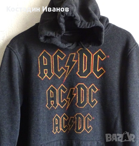 AC/DC мъжки суичър с качулка M, снимка 2 - Суичъри - 53138285