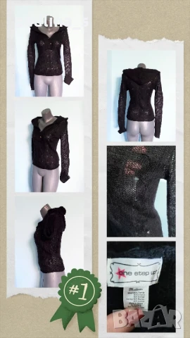 Три различни броя / Дамски пуловер с качулка , снимка 13 - Блузи с дълъг ръкав и пуловери - 51429985