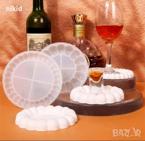 Кръг кръгла Bubble подложка основа за чаша чиния поднос поставка силиконов молд форма гипс смола 
