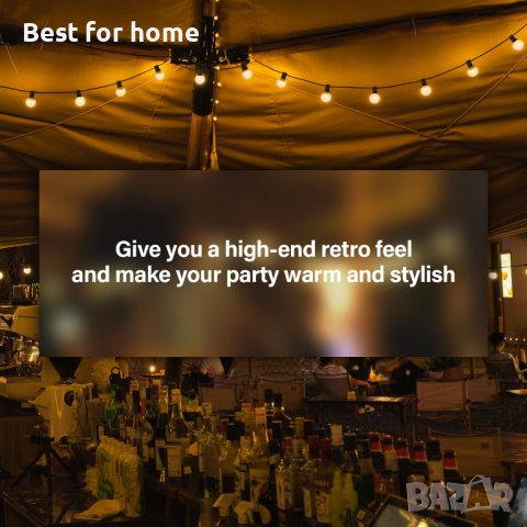 Светлинна верига от 30 ЛЕД крушки, 15 метра Aiolo, снимка 5 - Външни лампи - 43167334