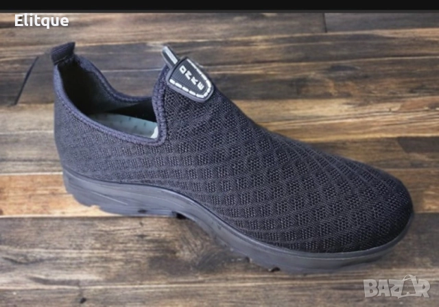 Леки и удобни мъжки мрежести обувки без връзки, снимка 2 - Маратонки - 52870154