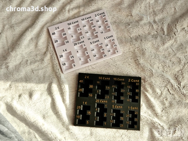Компактен малък Евро монетник. Compact and small euro coins tray, снимка 7 - Друго търговско оборудване - 53078983