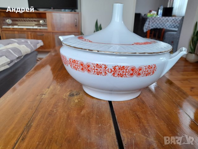 Стар Порцеланов супник #2, снимка 3 - Антикварни и старинни предмети - 32550520