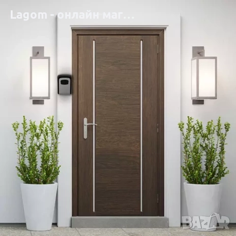 Метален сейф за ключове с код, водоустойчив, стенен монтаж, черен/сребрист, 11,5x9,5x4 см Malatec, снимка 2 - Кутии за съхранение - 52561302