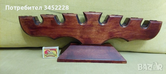 дърворезба свещник за ценители отличен , снимка 6 - Декорация за дома - 50596743