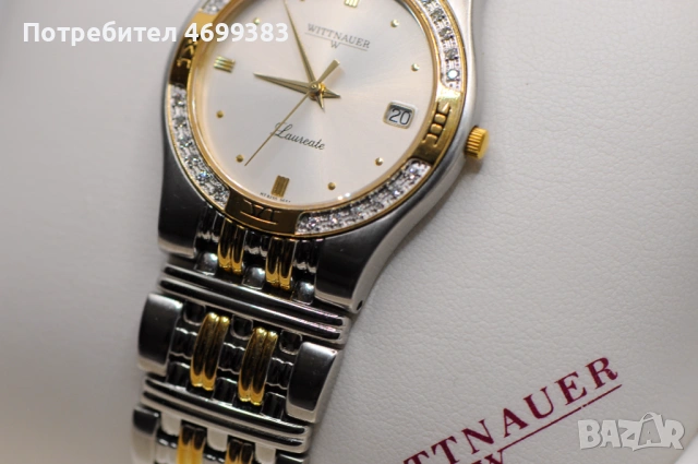 Швейцарски дамски часовник с диаманти - Wittnauer Laureate, снимка 7 - Дамски - 53031051
