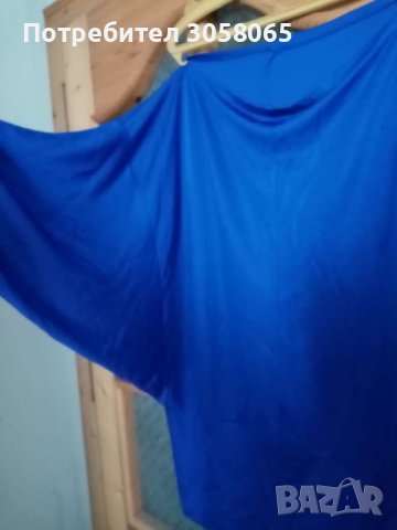 Бляскава свободно падаща блуза в лилаво L XL, снимка 2 - Туники - 36774686