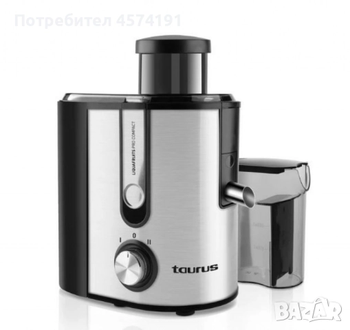 Сокоизстисквачка Taurus LIQUAFRUITS PRO COMPACT – 600W, 2 скорости, 65мм отвор, неръждаем филтър, снимка 2 - Сокоизстисквачки и цитрус преси - 51527860