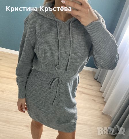 Плетена рокля с връзки , снимка 1 - Рокли - 43582902