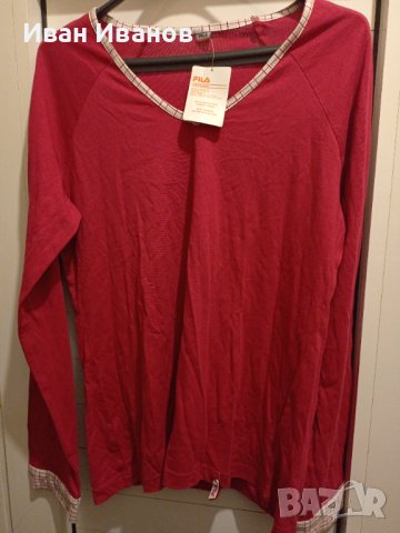 Оригинална дамска фланела Fila - размер Л - 10лв, снимка 1 - Блузи с дълъг ръкав и пуловери - 43010700