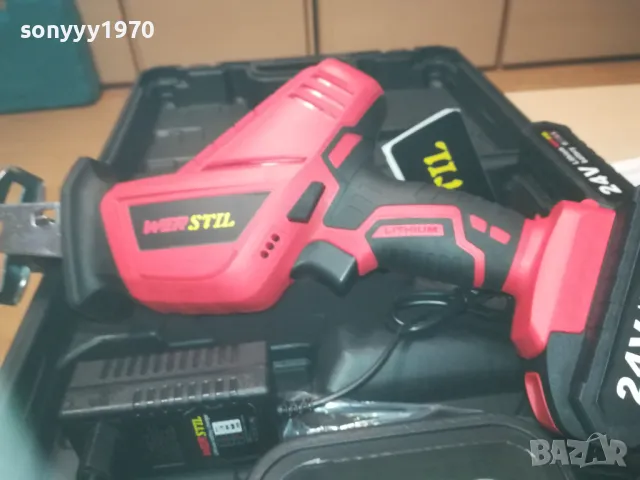 САБЛЕН ТРИОН С ДВЕ БАТЕРИЙ ЗАРЯДНО И КУФАР 0910241257, снимка 8 - Куфари с инструменти - 47519661