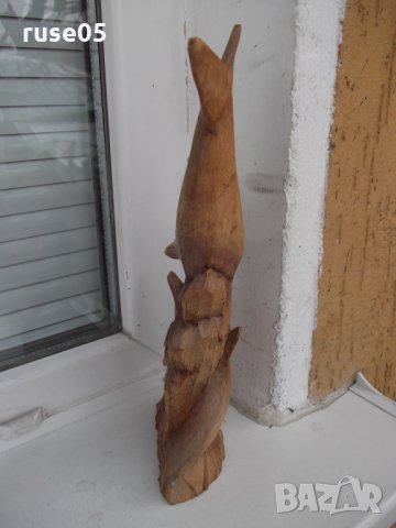 Фигура "Двойка делфини" дървена, снимка 4 - Други ценни предмети - 32536711