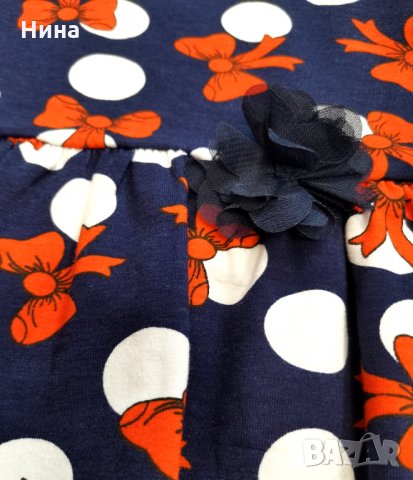 Рокля с оранжеви 🎀, снимка 3 - Детски рокли и поли - 32214658