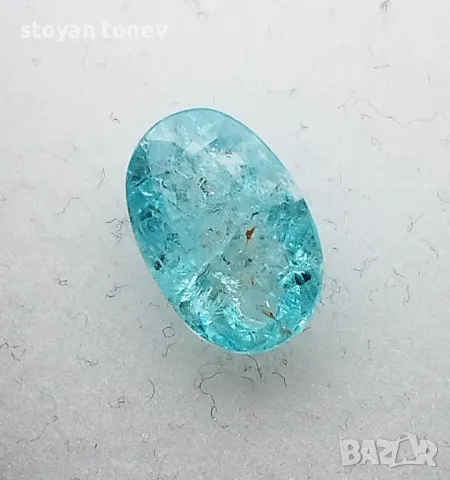 Неонов син Параиба турмалин - 2.08кт.! Сертификат! Нов!, снимка 3 - Други - 48075798