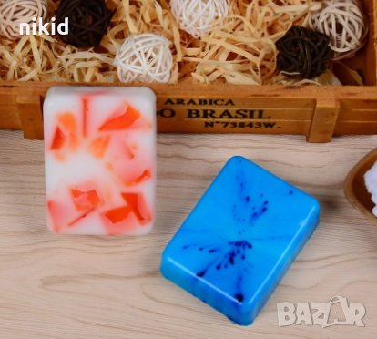 6 обли правоъгълника правоъгълни правоъгълник силиконов молд форма калъп сапун гипс шоколад кексчета, снимка 3 - Форми - 33402999