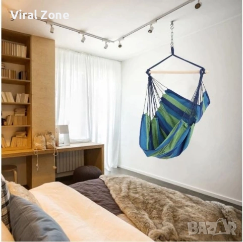 Голям хамак с въжета. , снимка 2 - Градински мебели, декорация  - 53278374